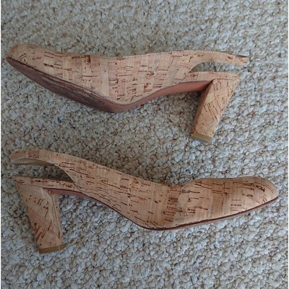 Stuart Weitzman Cork Slingback pump heels size 8 - Picture 5 of 12